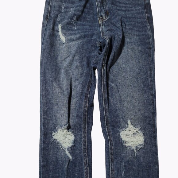 Kancan Jeans Womens Size 24 Skinny Mid Rise Medium Wash Ripped Denim Pants - Picture 4 of 7